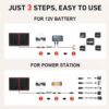 Dokio 100W 12V Foldable Monocrystalline Solar Panel Kit For Camping