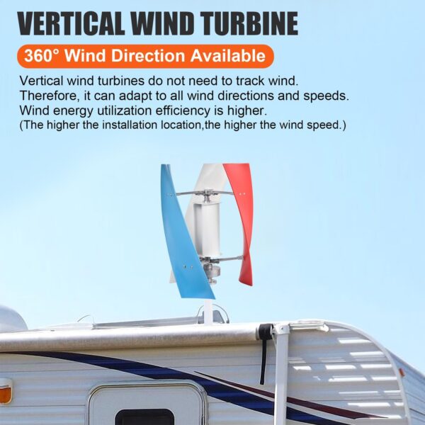 3000W Wind Turbine Generator Kit with MPPT 12V/24V Hybrid Controller