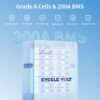 CYCCLEVOLT 48V 200Ah LiFePO4 Wall Mounted Solar Storage Battery