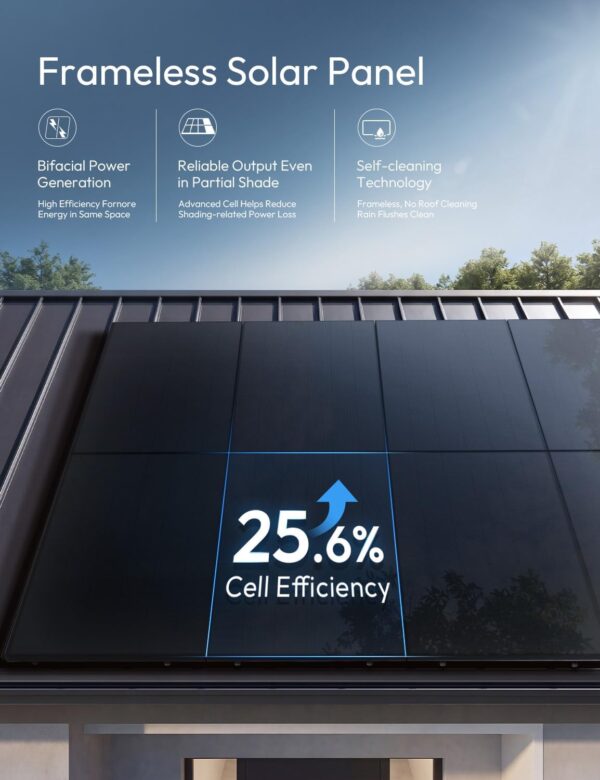 Bifacial Solar Panel, UL61730 N-Type with Frameless Design