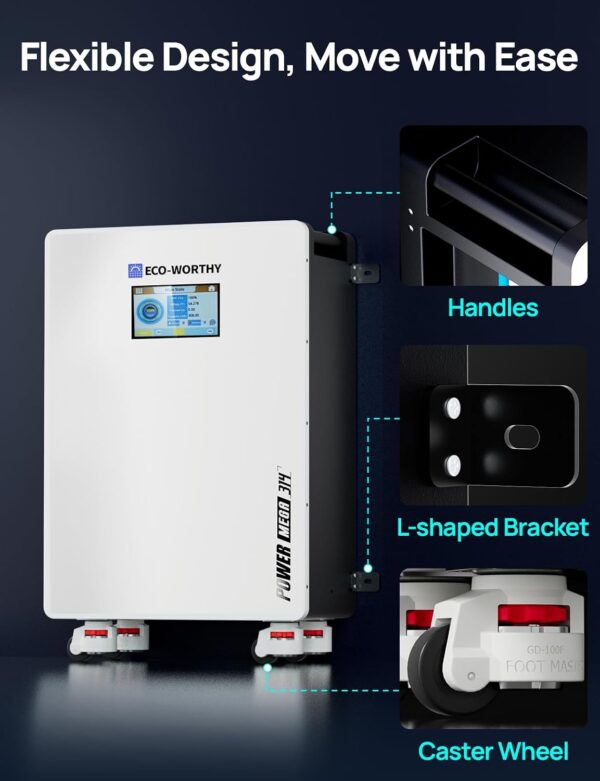 61V8cFWYwCL._AC_SL1500_ ECO-WORTHY Powermega 48V LiFePO4 Battery with Liber 10KP Inverter