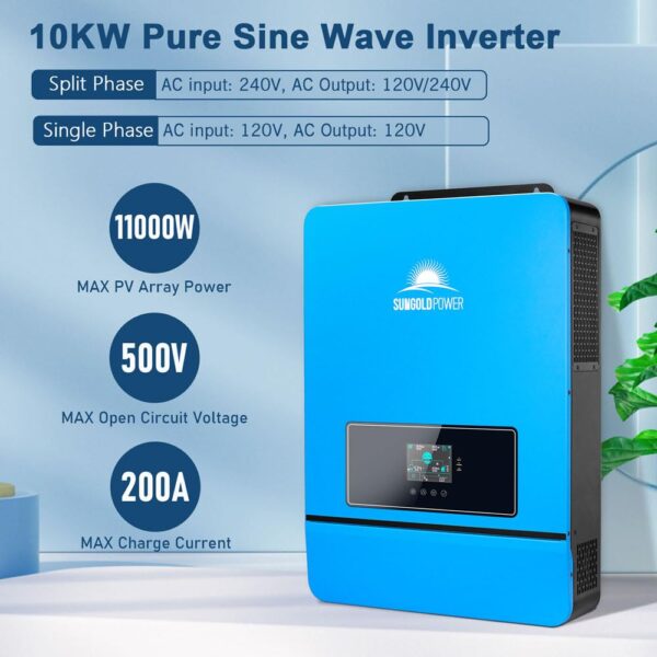 SUNGOLDPOWER UL1741 Split Phase Solar Inverter Charger