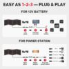 DOKIO Portable Foldable Solar Panel Kit with Charge Controller
