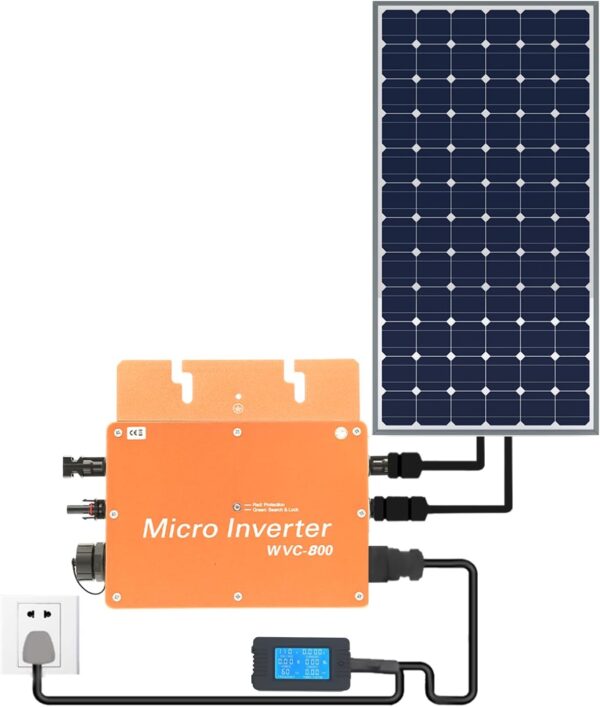 800W Solar Grid Tie Micro Inverter MPPT with LCD Display