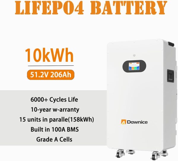 Dawnice 10kWh Solar LiFePO4 Lithium Energy Storage Battery