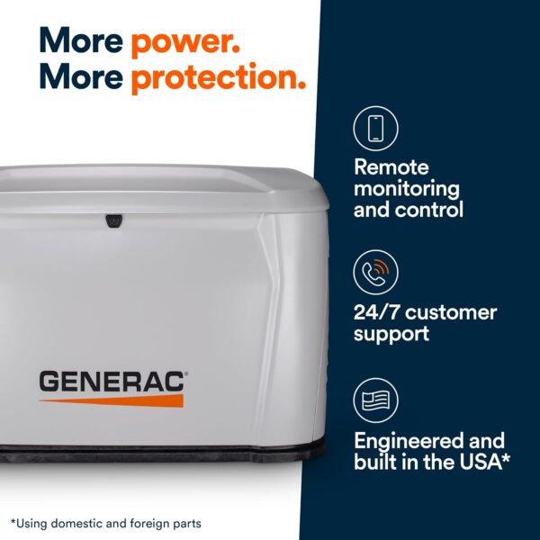 Generac Whole Home Generator, Transfer Switch & Cellular Capability