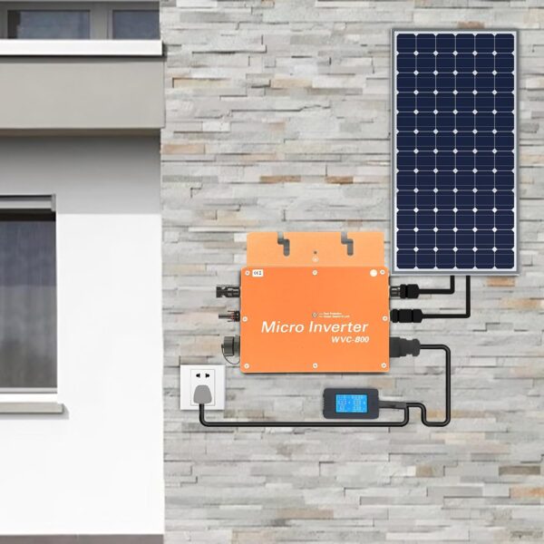 800W Solar Grid Tie Micro Inverter MPPT with LCD Display
