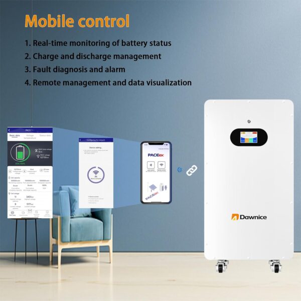 Dawnice 10kWh Solar LiFePO4 Lithium Energy Storage Battery