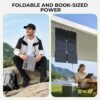 Portable Solar Generator 300W Power Station with 60W Foldable Solar Panel