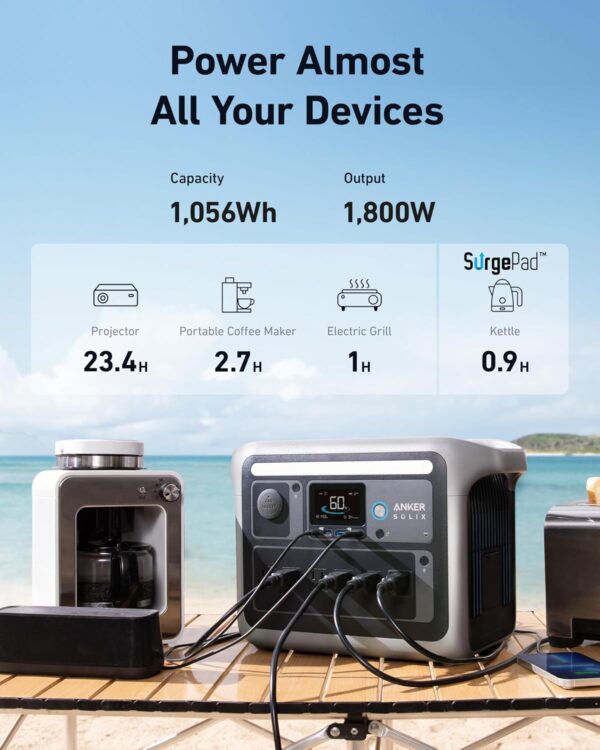 Anker SOLIX C1000 Portable Power Station, 1,056Wh