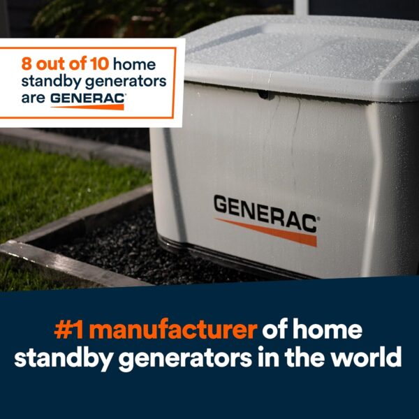 Generac Whole Home Generator, Transfer Switch & Cellular Capability