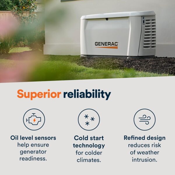 Generac Whole Home Generator, Transfer Switch & Cellular Capability
