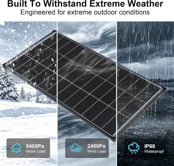 AeternaSol 12V N-Type Bifacial Monocrystalline Solar Panels